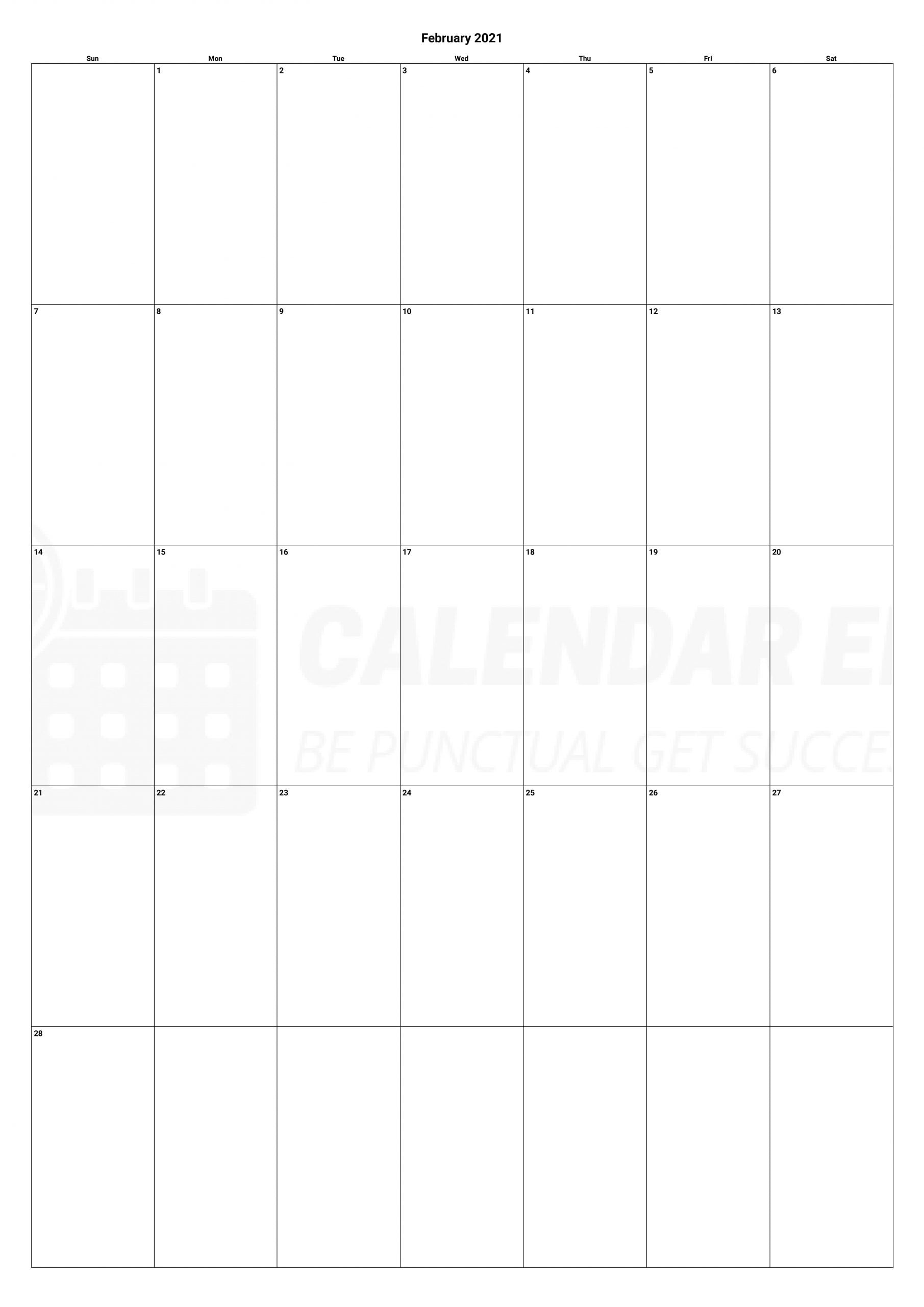 Featured image of post February 2021 Calendar Printable Portrait : Below are year 2021 printable calendars you&#039;re welcome to download and print.