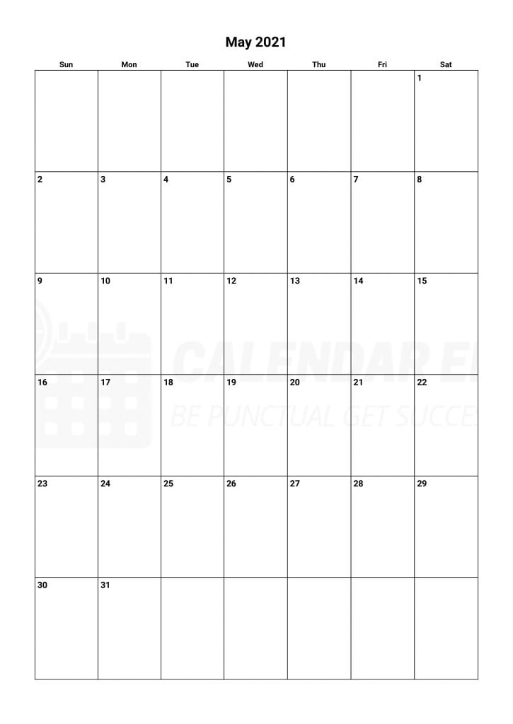May 2021 Calendars Printable templates