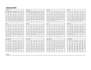 2021 Calendar Excel Google Sheet Blank Template Calendar Edu