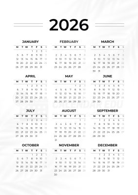 2026 annual calendar