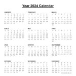Annual Calendar 2024