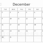 December 2025 blank calendar
