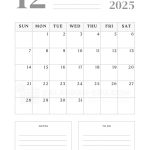 December Month Calendar 2025