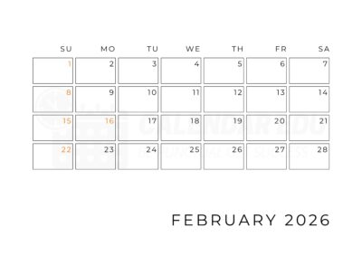 February 2026 Calendar