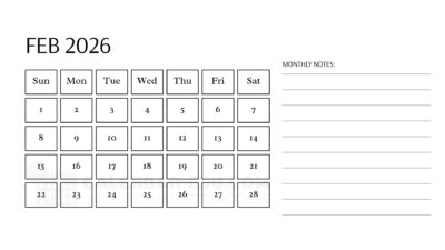 Free Calendar 2026 February