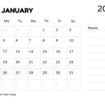 January 2026 Printable Calendar