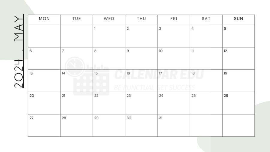 May 2024 monthly calendar