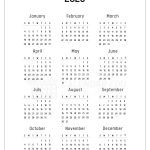 One page calendar 2026
