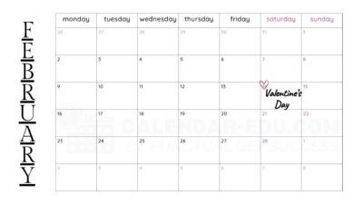 Printable Calendar 2026 February