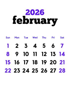 February 2026 template