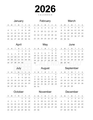full year calendar 2026