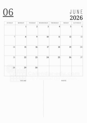 june 2026 calendar printable
