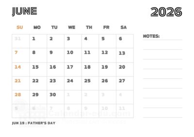 june 2026 calendar with holidays