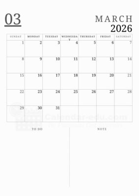 march 2026 calendar printable