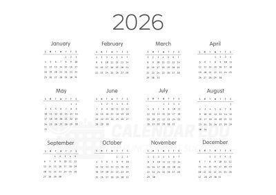 printable calendar 2026