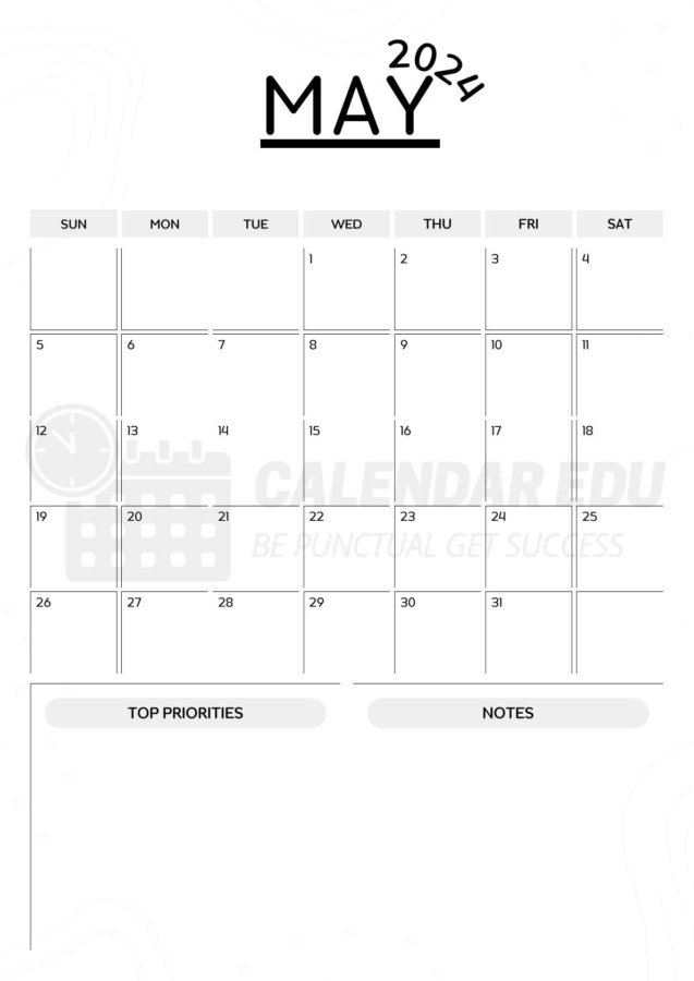 May printable calendar 2024
